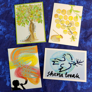 Kolbo Artist Cards, Rosh Hashanah, Variety, Set of 8