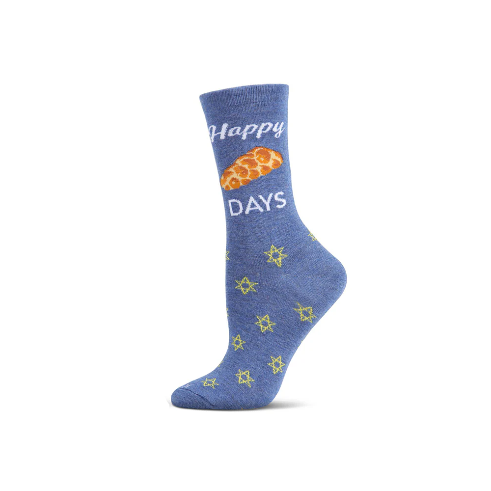 Socks, Happy Challah Days, Denim