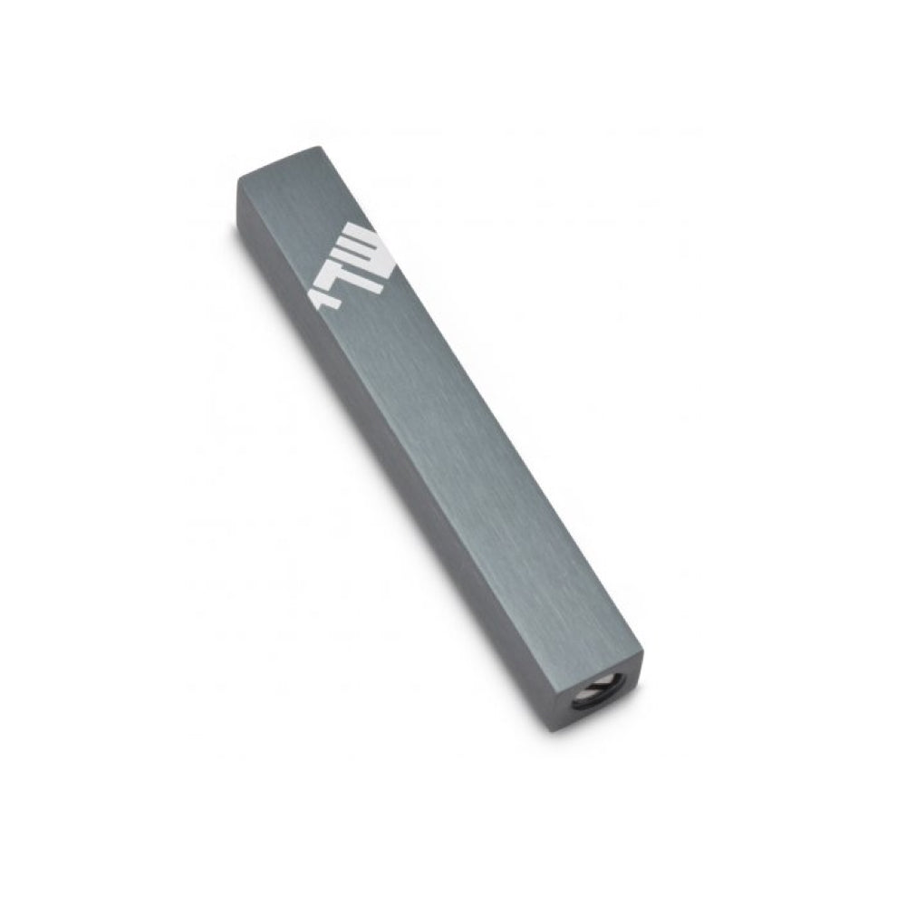 Mezuzah, Shadai on Angle, Gray Anodized Aluminum