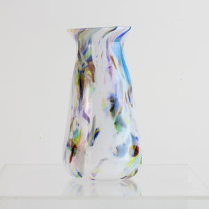 Vase, Custom, Made from Broken Wedding Glass Shards, White Background