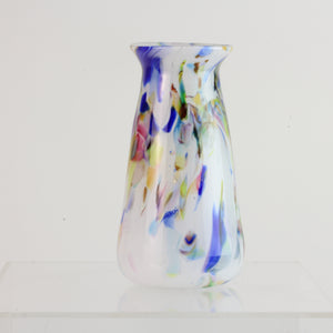 Vase, Custom, Made from Broken Wedding Glass Shards, White Background