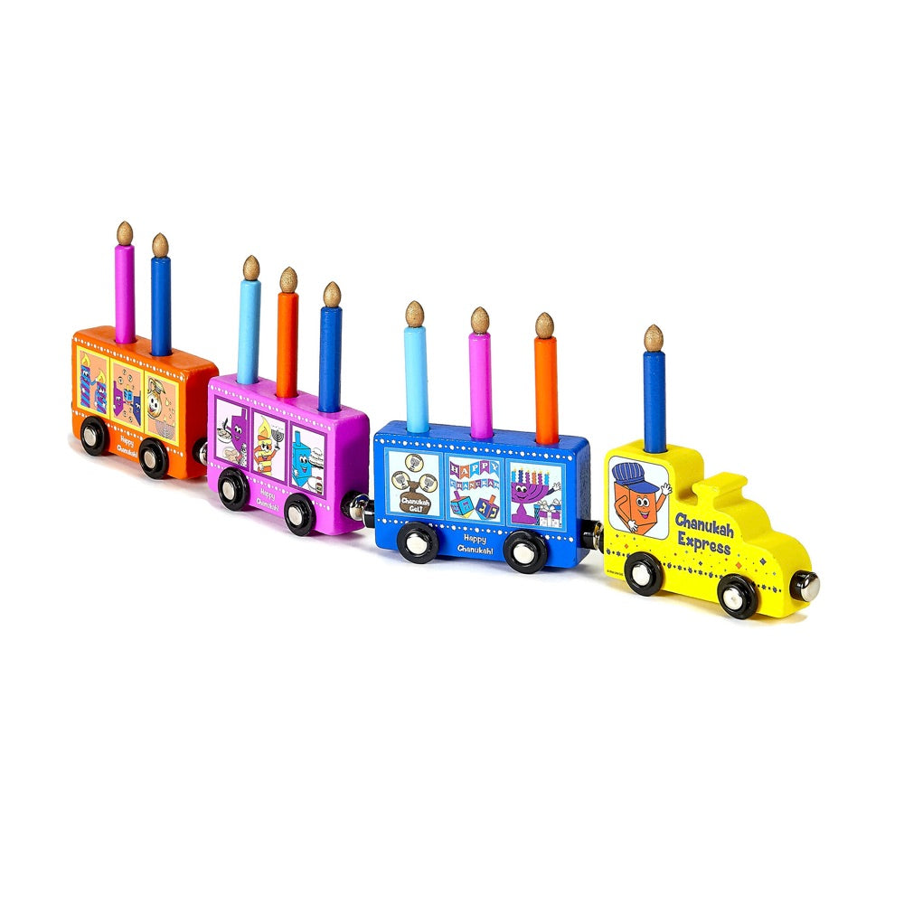 Menorah, Painted Wood Play Train