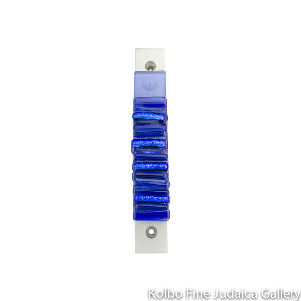 Mezuzah, IC collection, light blue colored glass