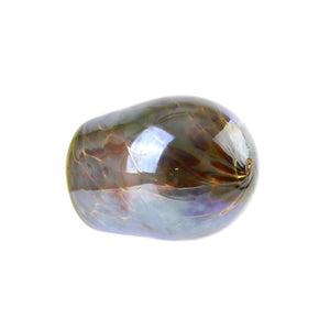 Breaking Glass and Pouch, Luster Amber Green, Hand Blown