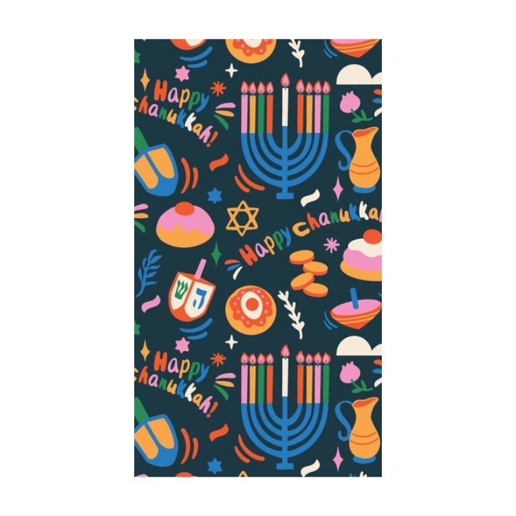 Napkins, Rainbow Chanukah, Guest Size, Package of 16