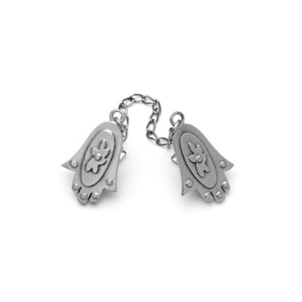 Tallit Clip, Hamsa Design, Pewter