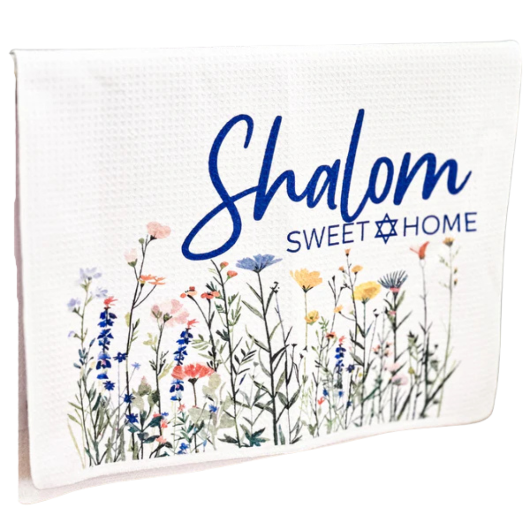 Tea Towel, Shalom with Wildflowers