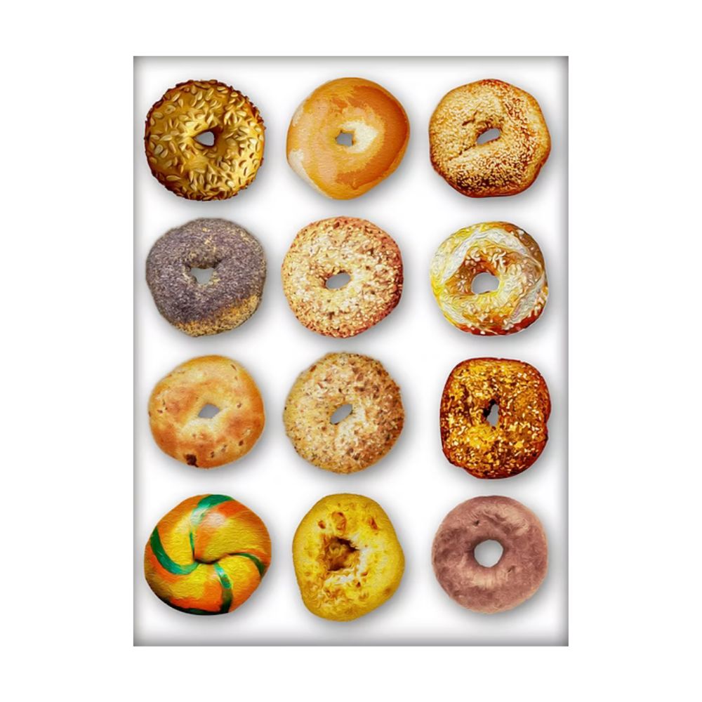 Bagels, Original Design Giclee, Unframed 18" x 24"