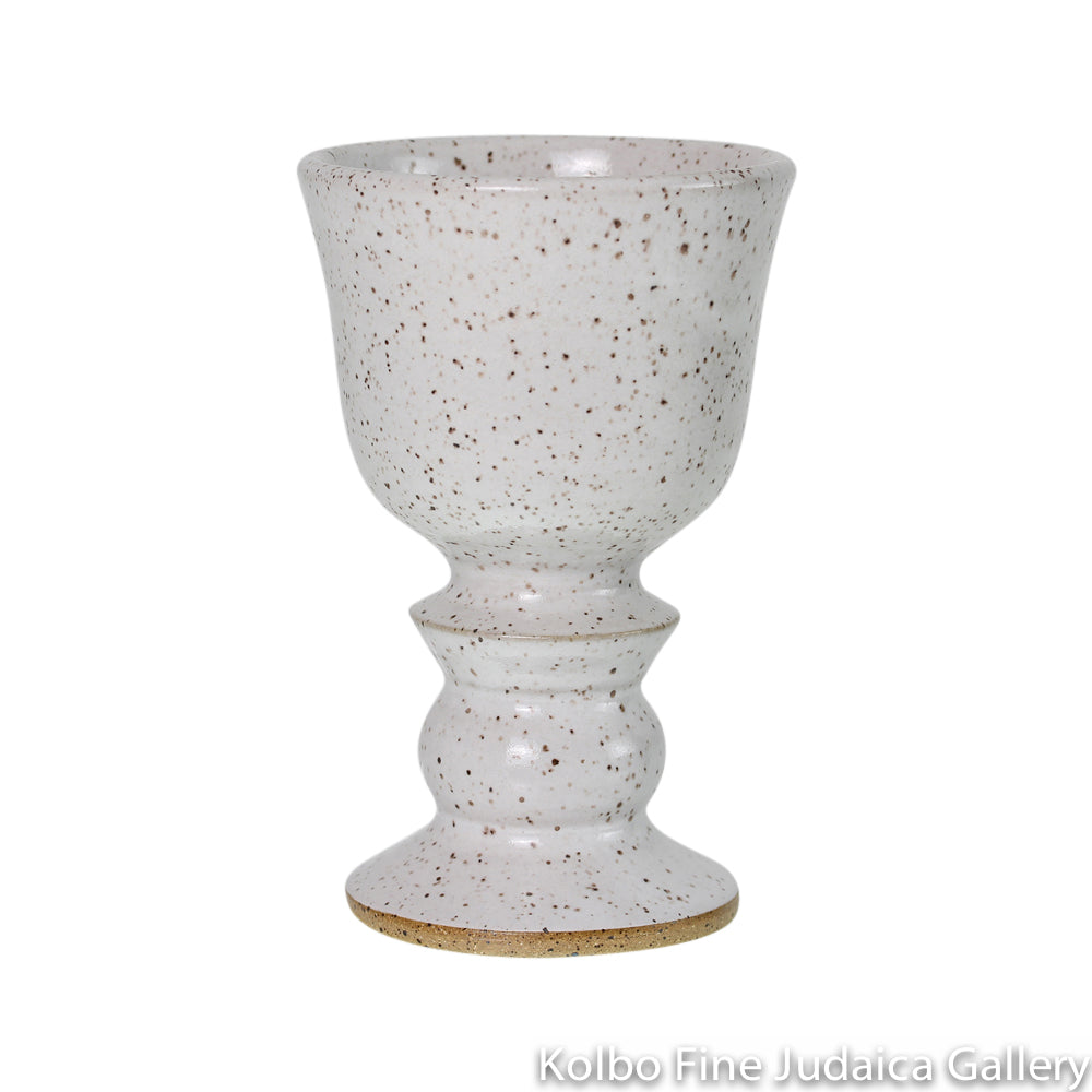 Kiddush Cup, White Glaze, Wheel Thrown Ceramic