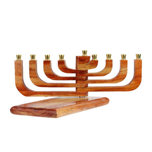 Menorah, Kinetic Design with Movable Arms, Spalted Padauk