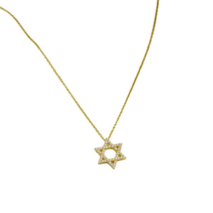 Necklace, Star, 14k Gold with .15ct Diamonds