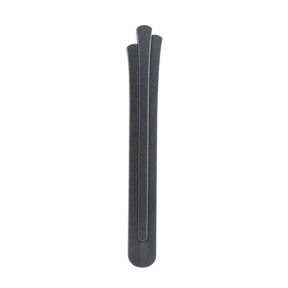 Mezuzah, Large Lotus Shin Design, Gray Anodized Aluminum