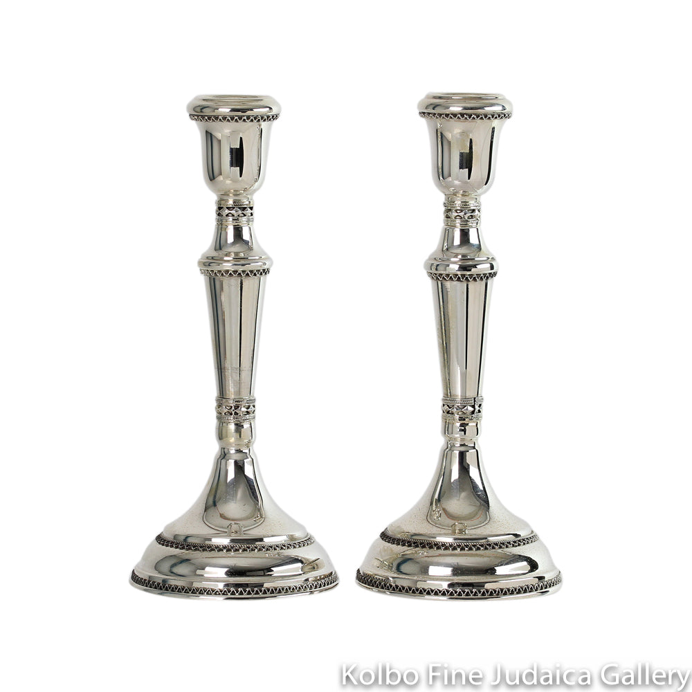 Candlesticks, Detailed Filigree, Sterling Silver