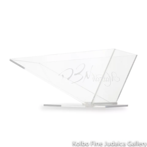 Matzah Holder, Upright Angular Lucite Design