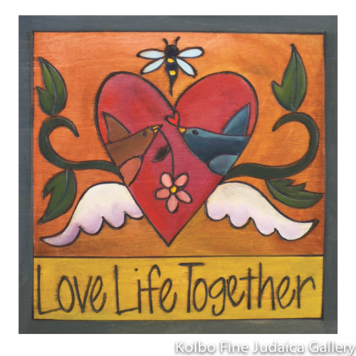 Wall Plaque, Beak To Beak, 6" x 6"