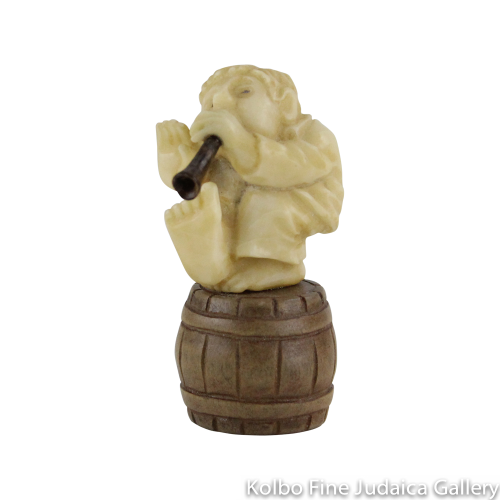 Collectable, Horn Player, Small Size, Hand-Carved from Tagua Nut and Wood