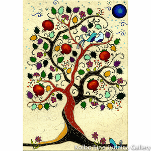 Tree of Life Painting, Large Vertical, Framed