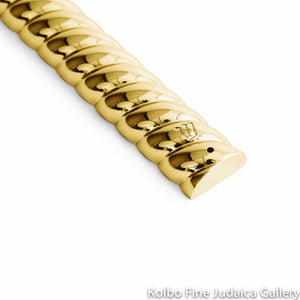 Mezuzah, Golden Twist Design, Goldtone