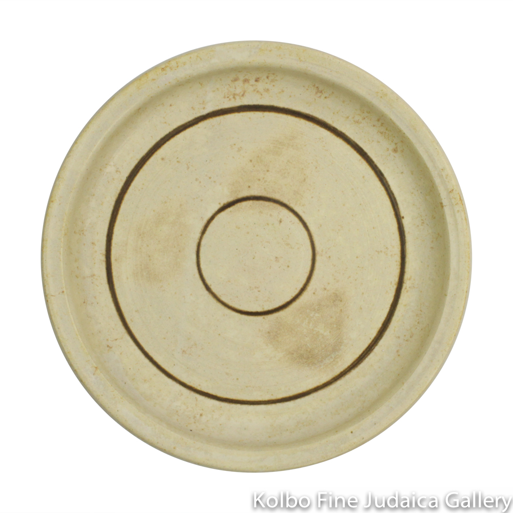 Saucer for Kiddush Cup, Ceramic with Matte Glaze