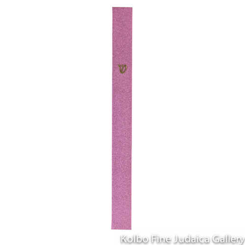 Mezuzah, Thin, Pink, Anodized Aluminum, with Shin