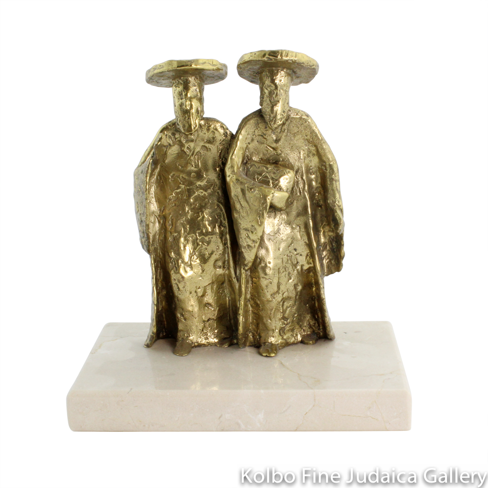 Carrying the Talis, Bronze Sculpture on Marble Base, 7’’, Limited Edition of 18 Pieces