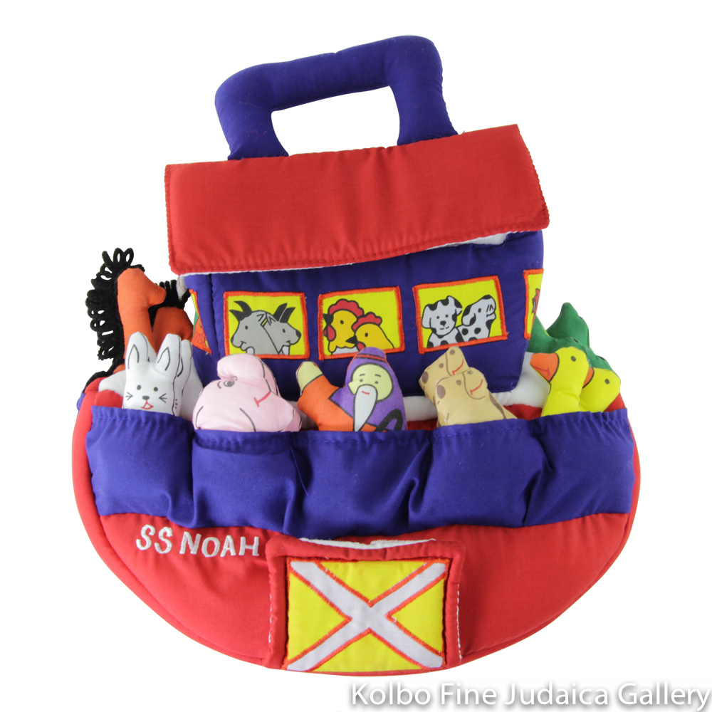 Noah’s Ark Toy, Removable Animals with Carrying Case, Soft Sculpture