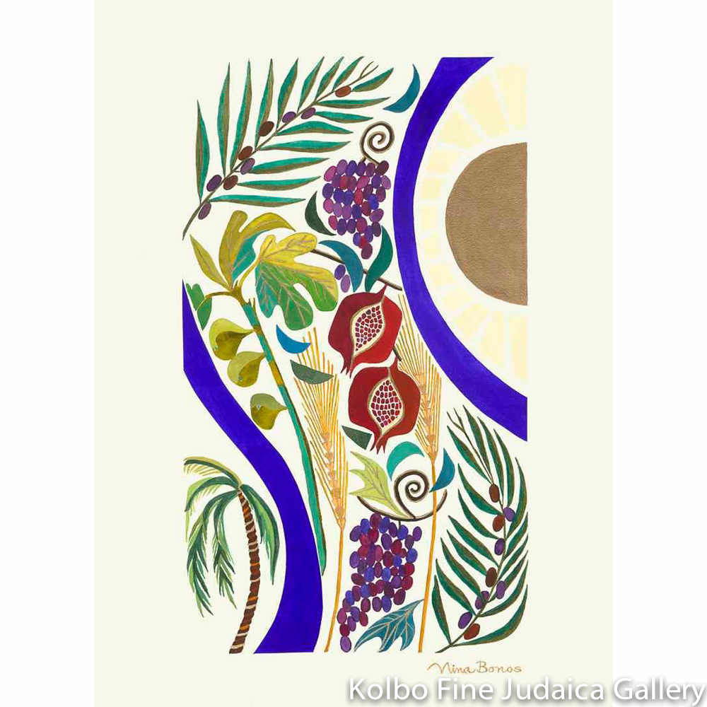 Seven Sacred Species, Giclee Print, Limited Edition, Medium Size, Framed