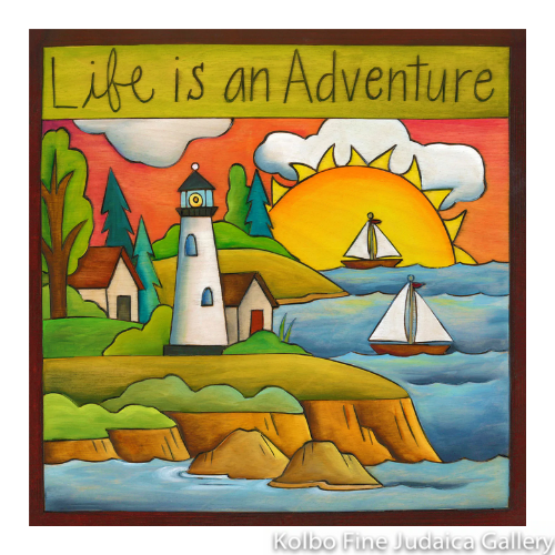 Wall Plaque, Life Is An Adventure, 9" x 9"