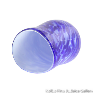 Breaking Glass and Pouch, Two Tone Blue Colors, Hand-Blown Glass
