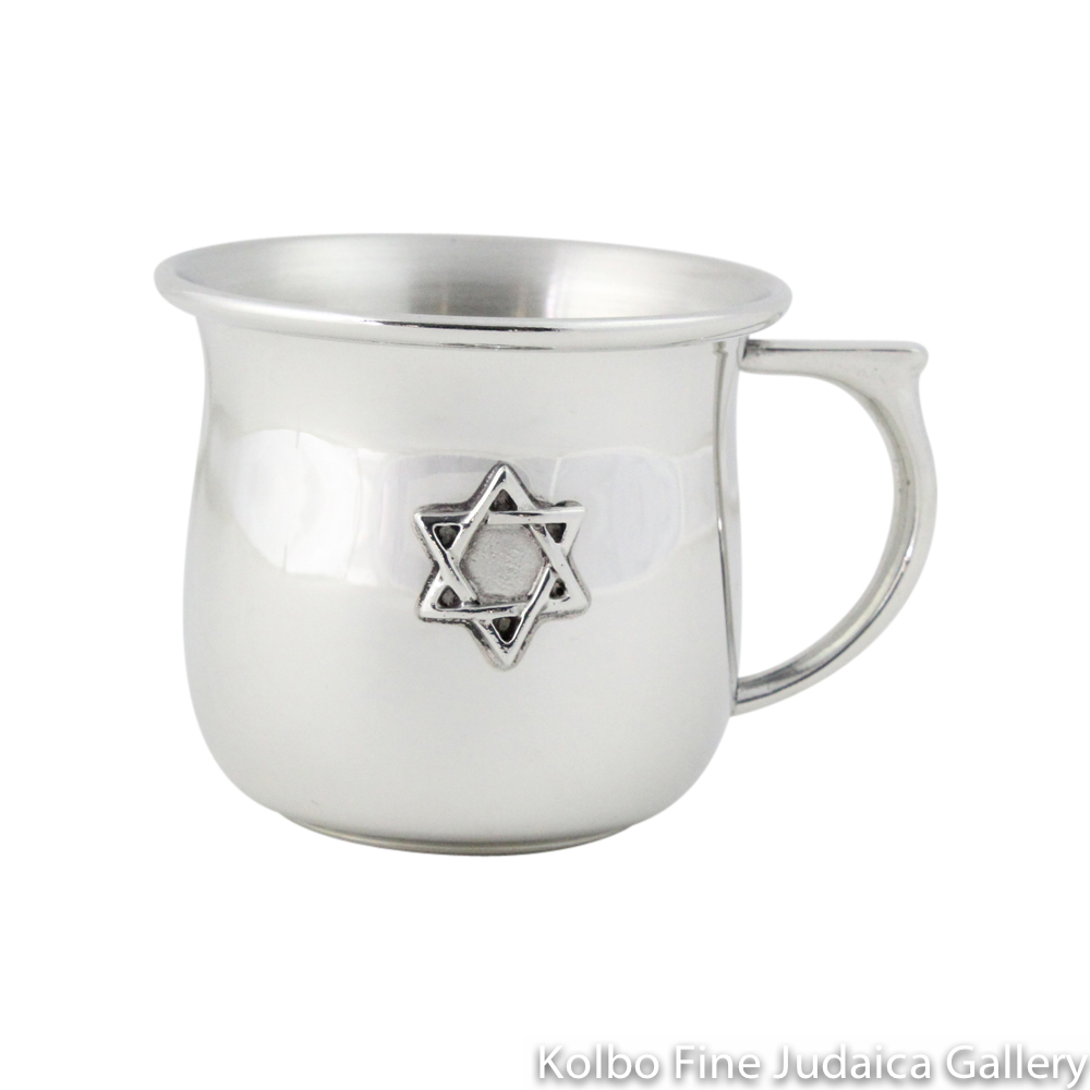 Child’s Kiddush Cup, Star with Handle, Pewter