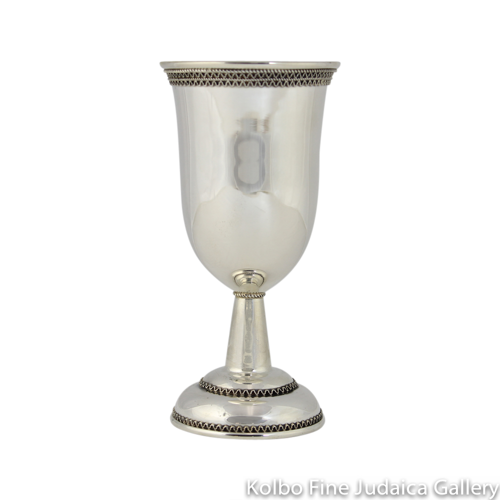 Kiddush Cup, Fine Filigree on Sterling Silver