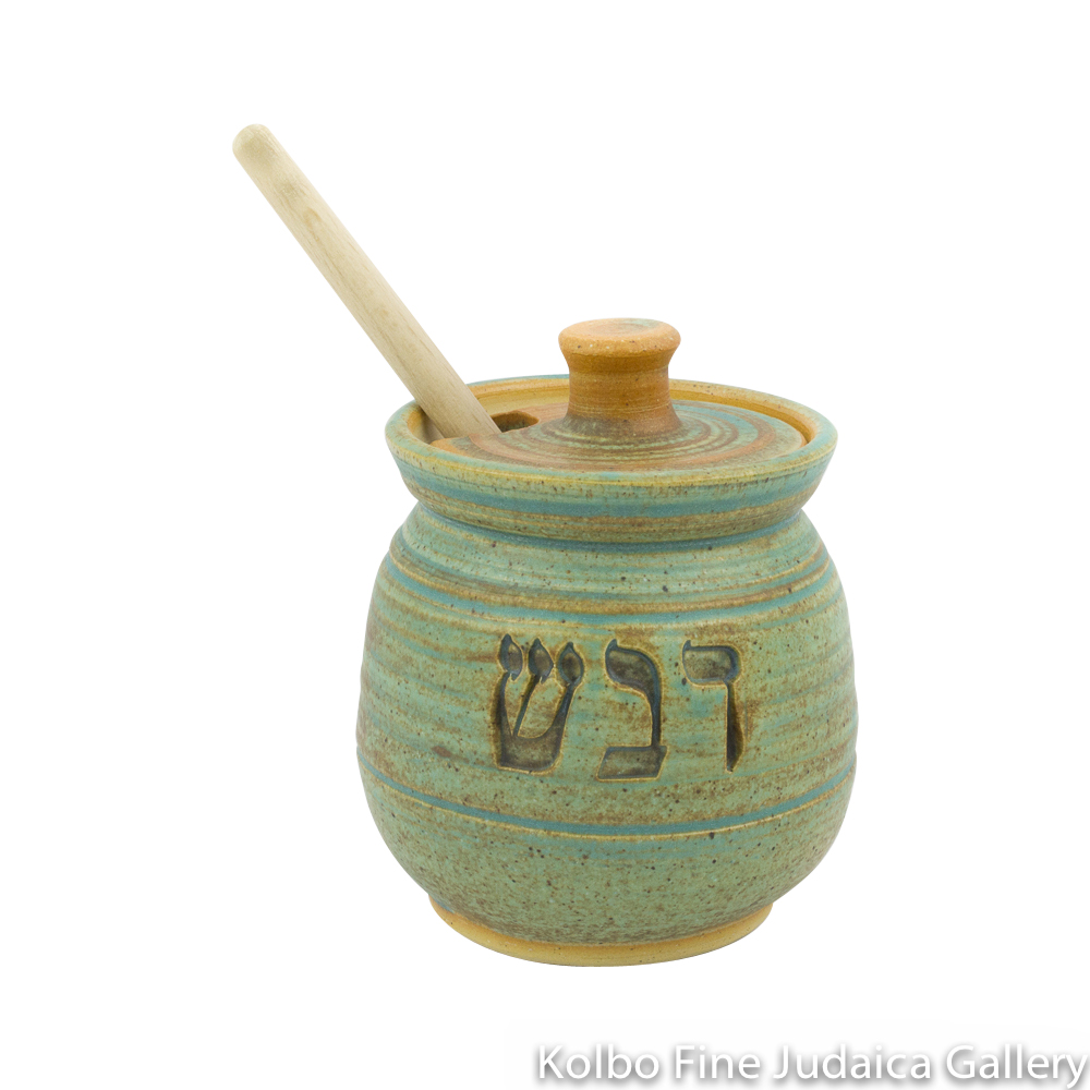 Honey Jar, Ceramic with Patina Glaze