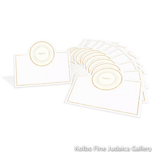 Place Cards For Passover, Ivory and Gold Design, Pack of 12