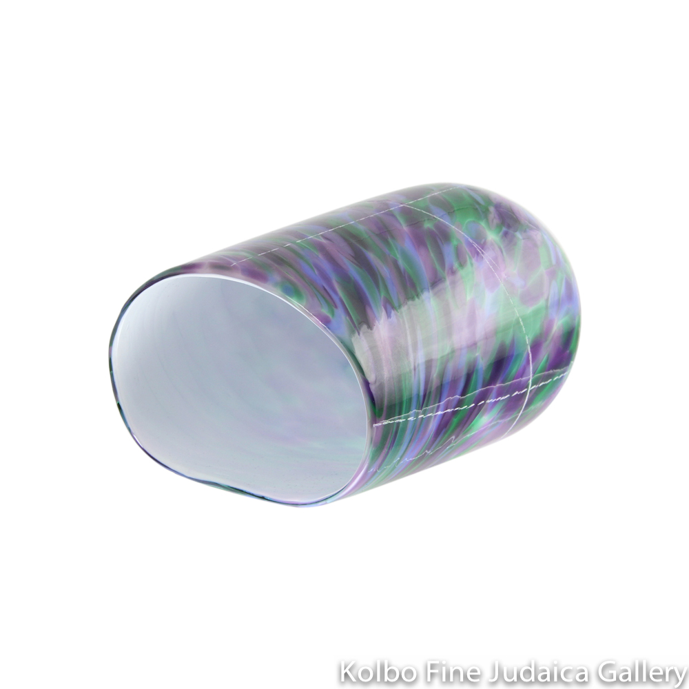 Breaking Glass and Pouch, Cool Colors, Hand-Blown Glass