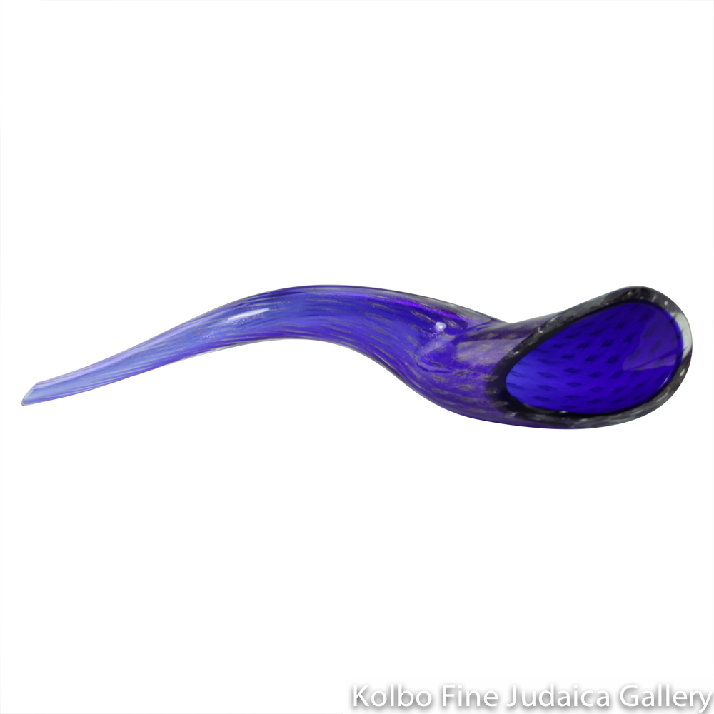 Shofar, Glass, Avventurina, Cobalt Blue
