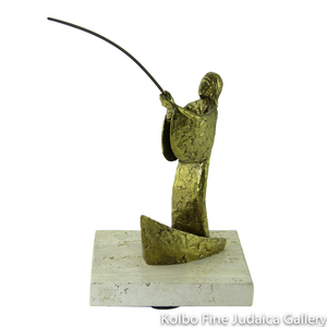 Fisherman, Bronze Sculpture on Marble Base, 7’’, Limited Edition of 18 Pieces