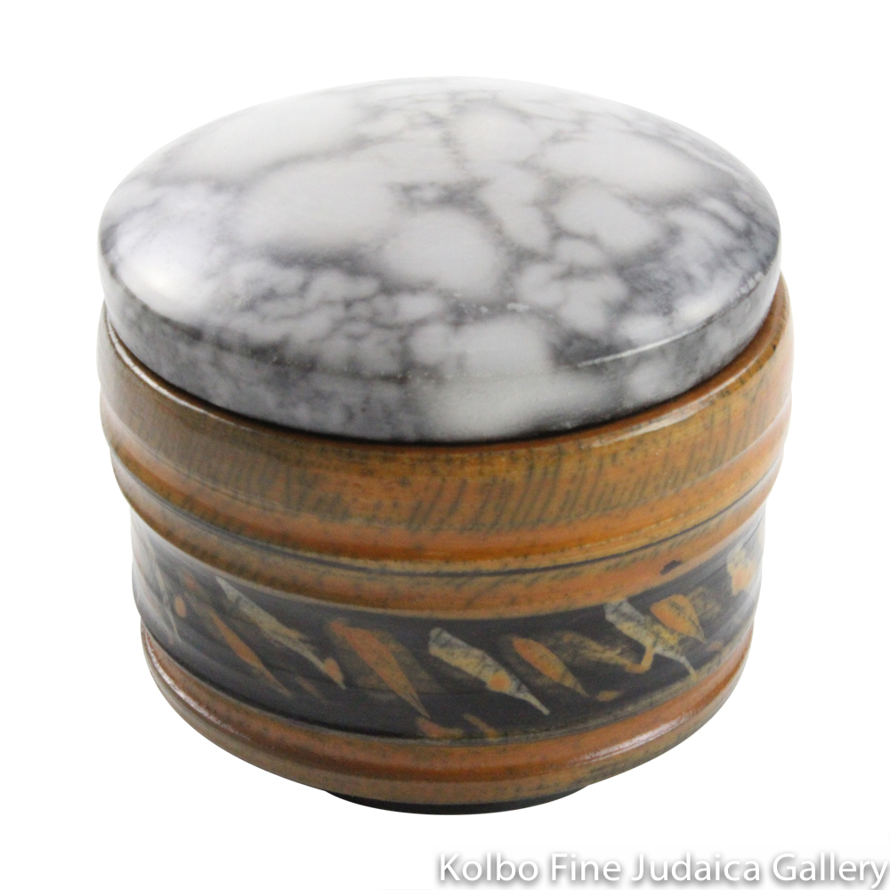 Round Box #3, One-of-a-Kind Stoneware Made Using Terra Sigillata