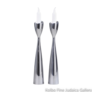 Candlesticks, Elegant Curved Design, Metal Alloy Blend, 11&rdquo; in Height