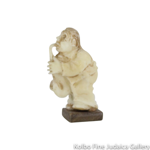 Collectable, Standing Saxophone Player, Small Size, Hand-Carved from Tagua Nut and Wood