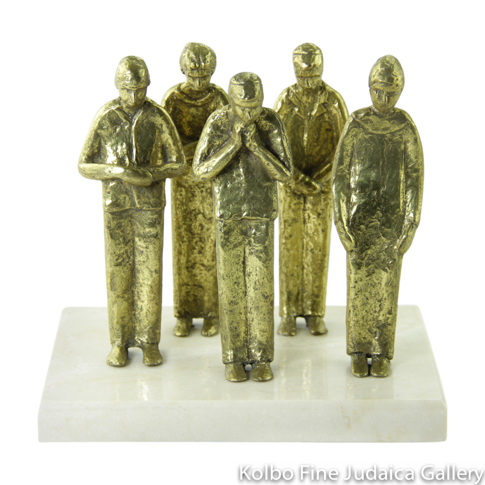 Moment of Silence, Bronze Sculpture on Marble Base, 7’’, Limited Edition of 18 Pieces