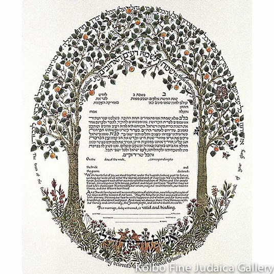 Trees of the Forest Gold Ketubah