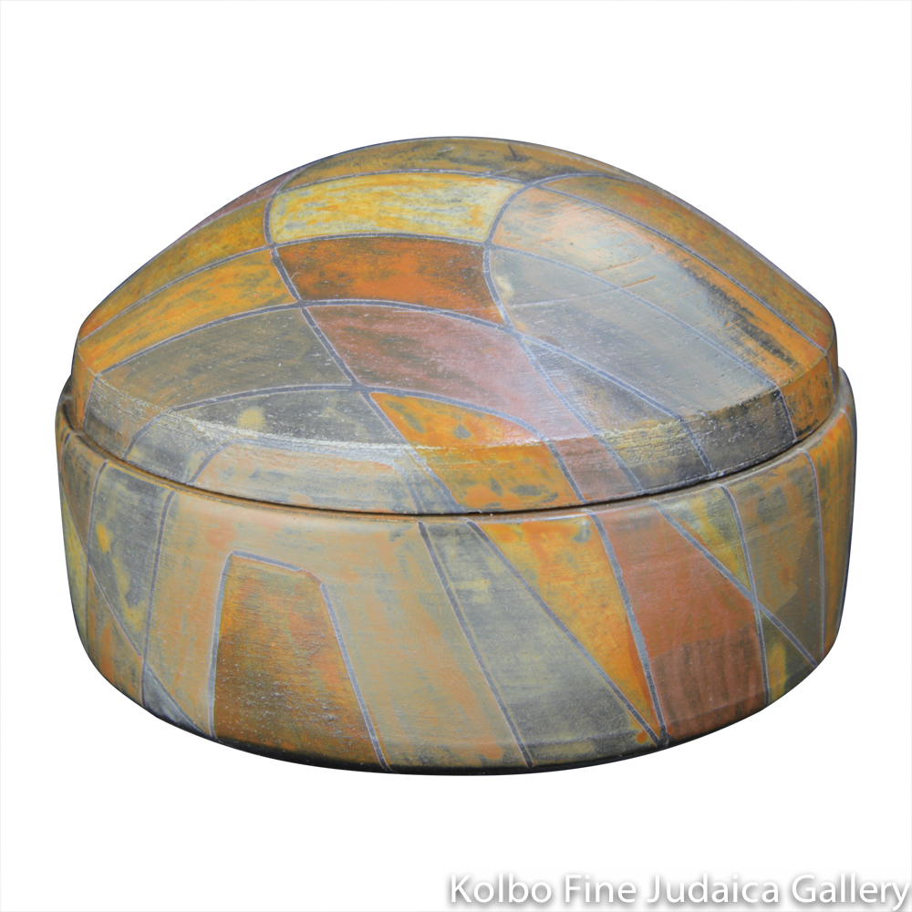 Round Box #5, One-of-a-Kind Stoneware Made Using Terra Sigillata