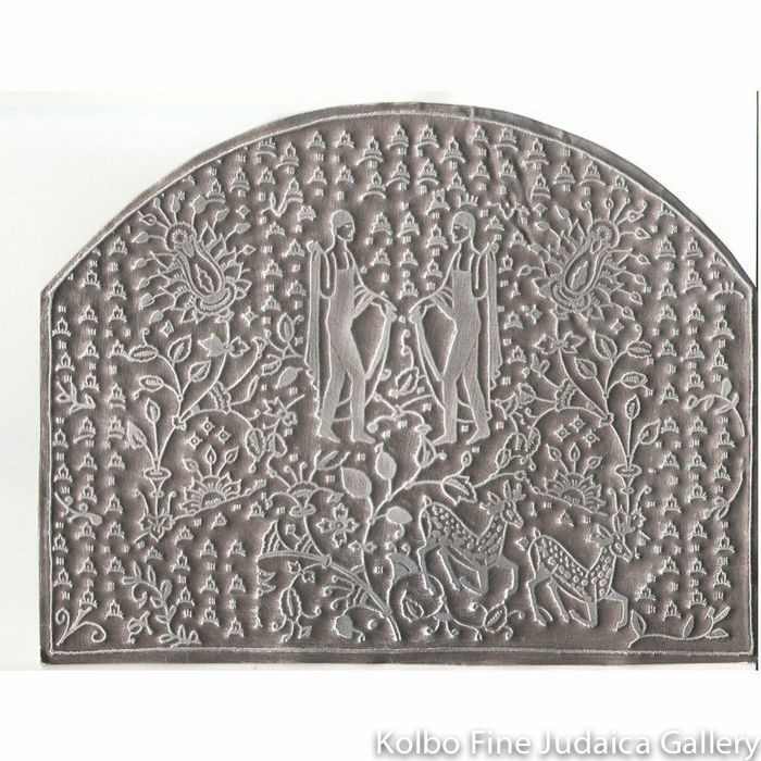 United Being, Two Men, Embossed Aluminum, Framed