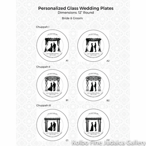 Wedding Plate, Bride and Groom, Personlizable Etched Glass, Assorted Designs