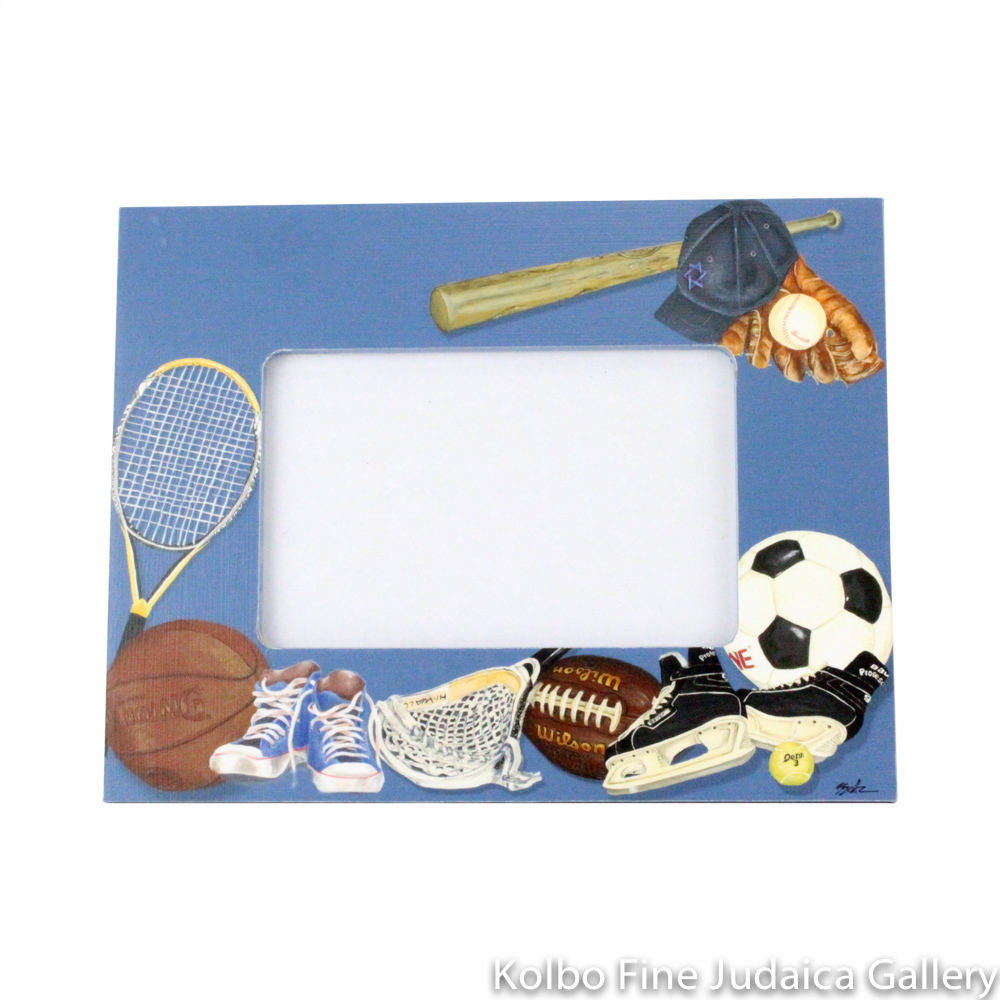 Frame, 4’’ x 6’’ Horizontal Sports Design, Painted Wood