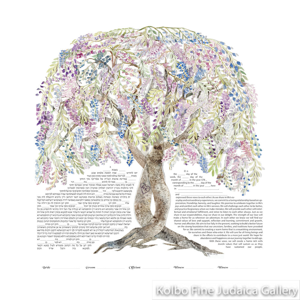 Wisteria Ketubah - Giclee Print