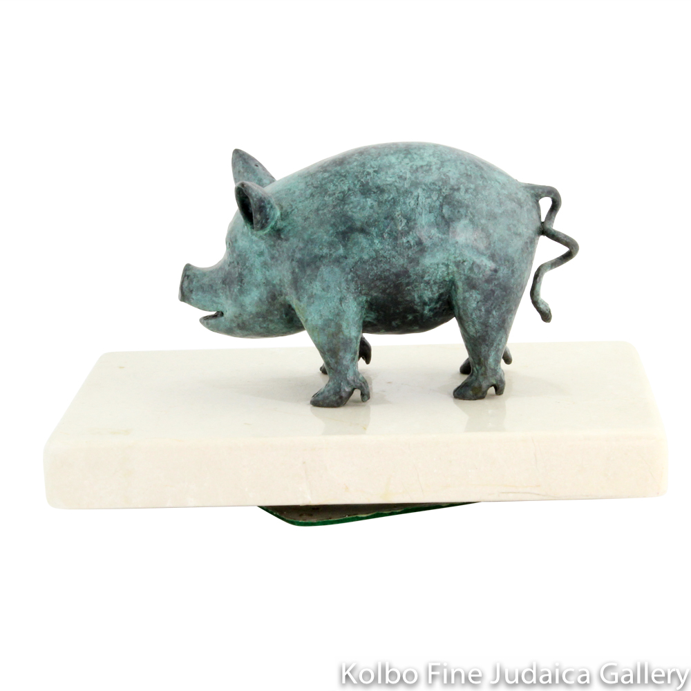 Little Piggy, Sculpture on Marble Base, 5’’, Numbered Edition