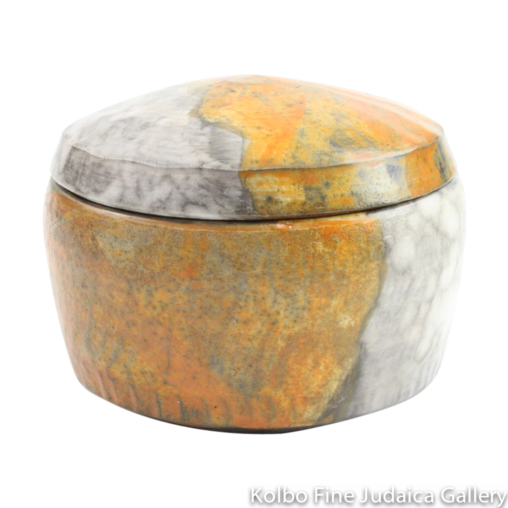 Round Box #2, One-of-a-Kind Stoneware Made Using Terra Sigillata