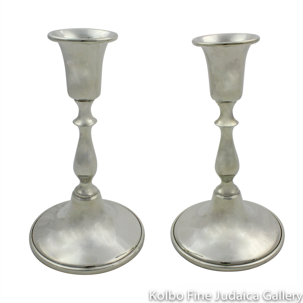 Candlesticks, Traditional Design, Pewter