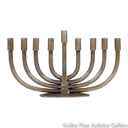 Menorah, Semi Circle, Wrought Iron, Fair Trade